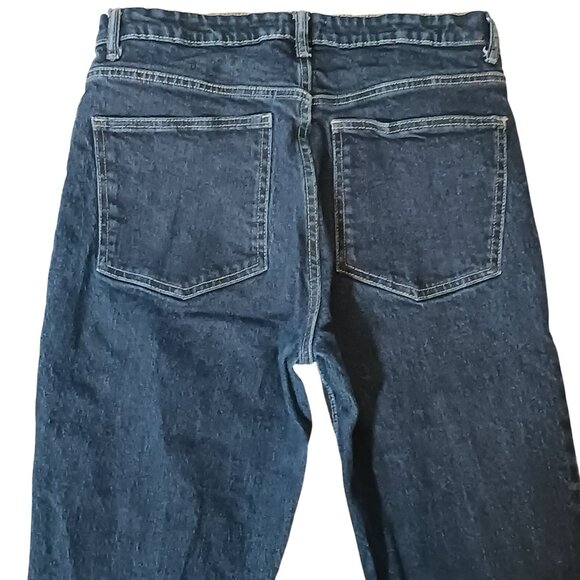Zara Classic 5-Pocket High-Rise Straight Leg Relaxed Fit Blue Jeans Size 10 - Picture 5 of 9